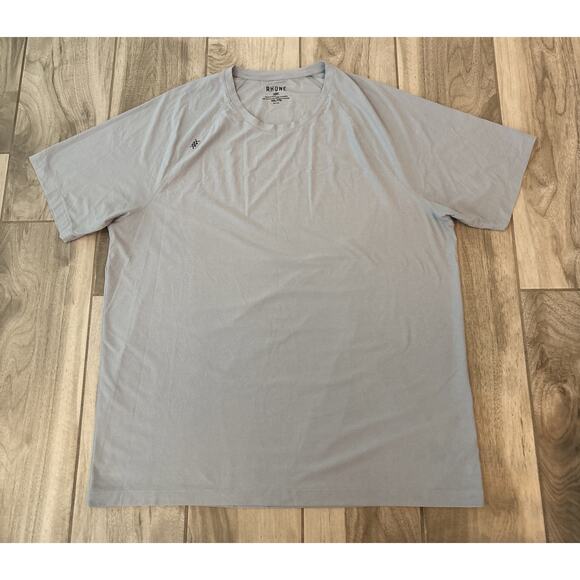 Rhone Shirt Mens Sz XXL Reign Athletic Fit T-Shirt Grey Performance Stretch - Picture 1 of 8